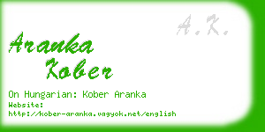 aranka kober business card